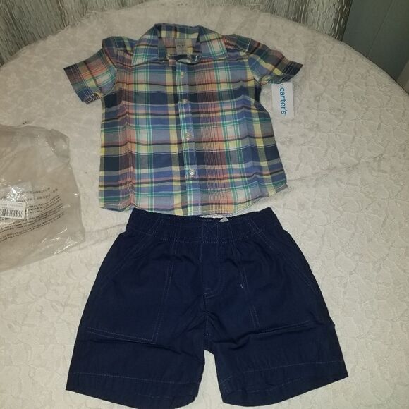 Carter’s Baby Boys  Shirt &  Shorts Outfit Set 2T/2A new with tags - Picture 1 of 7